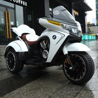 Tricycle Électrique pour Enfants, Moto Jouet, Voiture pour Garçons et Filles, Siège pour Deux Enfants, Batterie Rechargeable, Matériau PE, Modèle