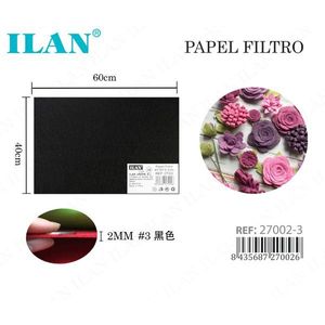กระดาษกรองอิลันแบบไม่ทอ หนา 2 มม. ขนาด 40x60 ซม. สีดำ สำหรับงานประดิษฐ์ - Product Image 1