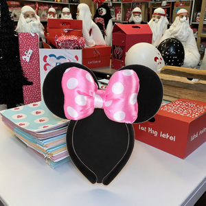 3D Noir Souris Velours Oreilles Bandeau Satin Arc Cheveux Fermoir Femmes Adultes Cadeau D'anniversaire Retour École Halloween Costume De Noël - Product Image 3