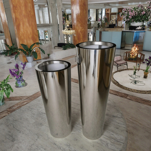 Jardin Maison Décoratif Acier Inoxydable Métal <span class=keywords><strong>Grand</strong></span> <span class=keywords><strong>Vase</strong></span> à Fleurs Or/Pot à Plantes Extérieur/Pot à Fleurs - Product Image 1