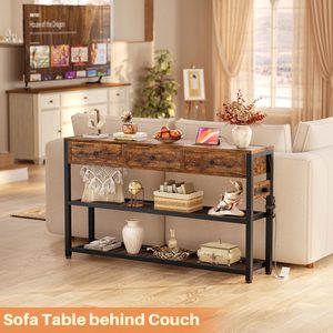 Mesa Consola Moderna de Madera SENYU con 3 Cajones de Almacenamiento para Entrada o Sala de Estar - Product Image 4