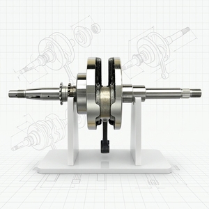 Albero motore per scooter <span class=keywords><strong>SYM</strong></span> HD200 Evo, OEM Cina, in acciaio forgiato 45Cr, 48-58HRC - Product Image 1