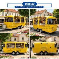 Remolque de Comida Personalizable, Camión de Comida Rápida para Hamburguesas, Pizza, Aperitivos Fritos, Remolque Comercial Móvil con Equipamiento de Cocina