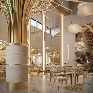 Bộ bàn ghế nhà hàng phong cách hiện đại HUALIN, bàn ăn bằng đá sintered chất lượng cao, phù hợp cho khách sạn, quán cà phê, nhà hàng theo chủ đề. - Product Image 2