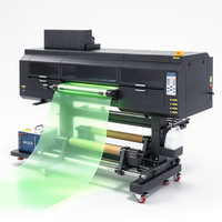 Mesin Printer UV DTF Hansen 4 Head 3200DH 3D Crystal Label Sticker Printing untuk Film AB, Kaca, Akrilik, dan Logam, ukuran 60cm A1