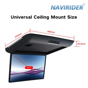 17.5 Inch Motorized Android 16 Flip Down Roof Mount Monitor Universal Overhead Car Screen WIFI BT <b>HDMI</b> Video Player IPS Screen - Product Image 2