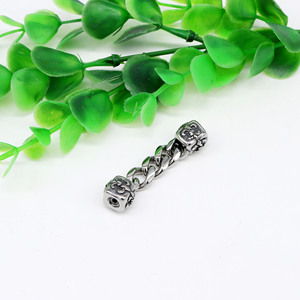 Perles d'espacement carrées en acier inoxydable Yunnique, teintes en noir, pour la fabrication de bracelets, chaînes et apprêts de bijoux, style vintage de Guangzhou - Product Image 3