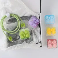 Protection de chargeur en silicone, organiseur de câble pour iPhone 14/13/12 Plus Pro Max 18W 20W, kit enrouleur de câble de données Type-C mignon avec nœud