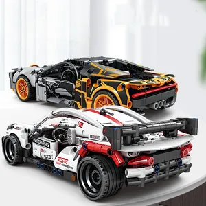 2023 vendita calda auto giocattolo per bambini Building blocks set 911 Super Roadster tirare indietro auto piccola particella puzzle regalo per bambini ragazzi