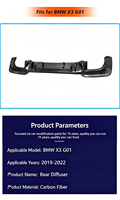 Lèvre de pare-chocs arrière en fibre de carbone M Sport G01 G08, diffuseur arrière, séparateur arrière pour BMW X3 G01 G08, kit de carrosserie tuning, pièces de style