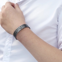 Gelang Kesehatan Talisman Viking Pohon Kehidupan Simpul Keberuntungan Rune Magnetik Gelang Manset Wanita Pria Gelang yang Dapat Disesuaikan
