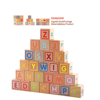 YC OEM cube personnaliser motif de couleur lettre numérique matériel paquet créer propre marque oem langue locale cube en bois pour les enfants