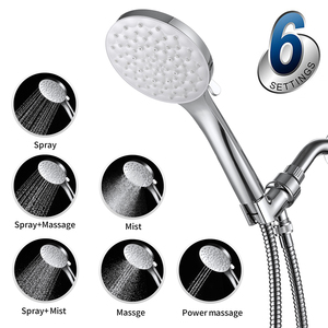 Douche à main ronde multifonctionnelle, lot de 10 pièces, pommeau de douche pluie, salle de bains