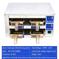 Armoire isotherme commerciale en acier inoxydable pour viande et aliments, deux niveaux quatre plateaux, deux niveaux six plateaux, pour chaînes de restauration rapide et restaurants occidentaux