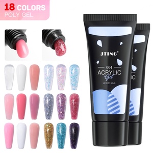 JTING - Juego Profesional de 18 Colores de Gel Acrílico para Uñas, Extensión Rápida, Fácil de Remover, Tubo de 30 ml, Marca Privada OEM, Gel de Poligel con Brillantina - Product Image 1
