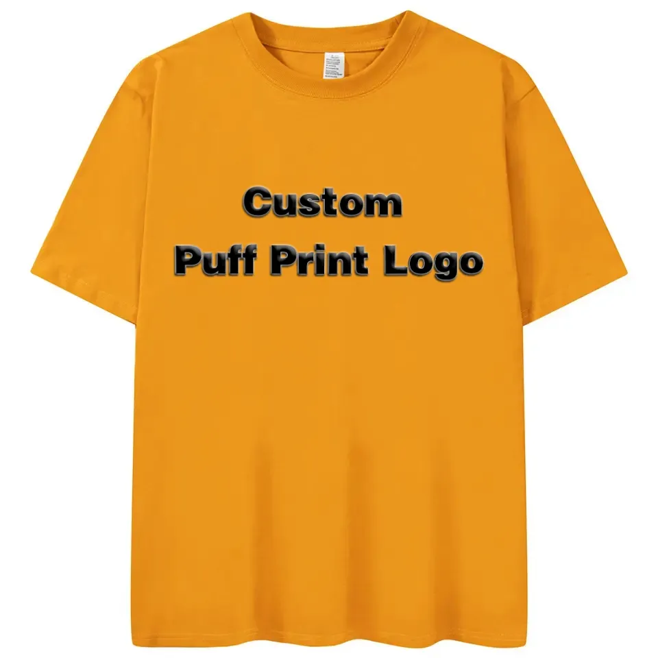 T shirt Manufacturer Custom Heavy Cotton Foam 3D Puff Print T shirt Men