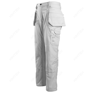 OEM White Cargo Pants <strong>Painter</strong> Work Wear <strong>Trousers</strong> Uniform Men's Workwear Work <strong>Trousers</strong> With Codura Pockets and Zipper - Product Image 6