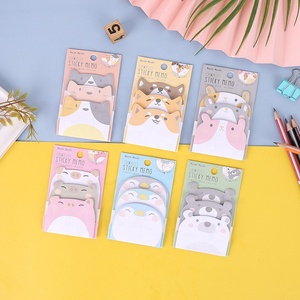 Bloc-notes adhésifs créatifs <span class=keywords><strong>en</strong></span> forme d'animaux de dessin animé, durables, portables, mini, personnalisés, papeterie créative, ensemble de blocs-notes adhésifs pour étudiants - Product Image 6