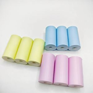 Papel Térmico de Color de 57 mm de Fábrica OEM para Impresora de Bolsillo Inalámbrica Portátil, Papel de Color de 57x25 mm - Product Image 1