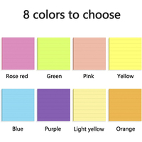Feuilles personnalisées couleurs bon marché, bloc-notes adhésif transparent doublé 3x3 pouces pour l'école et le bureau