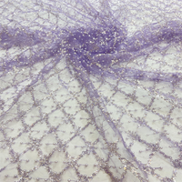 Tissu de dentelle perlée lourde de haute qualité pour mariages, avec des perles de grille de mariée