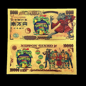 Moneda Conmemorativa de Personajes de Anime Japonés, <span class=keywords><strong>Tortugas</strong></span> <span class=keywords><strong>Ninja</strong></span>, con Hoja de Oro, para Juego de Billetes, Regalo Coleccionable, Gran Venta - Product Image 2