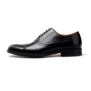 Chaussures de mariage pour homme en cuir véritable italien haut de gamme, imperméables, à lacets, style Oxford, fabriquées à la main - Product Image 1