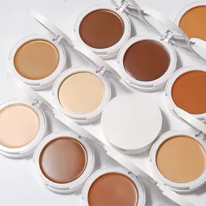 CC Cream Foundation Logotipo personalizado Cobertura completa Impermeable Alta definición Corrector Base Crema Polvo Base Maquillaje