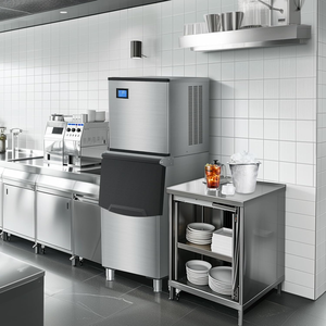 상업용 전기 제빙기 200kg/24H 아이스 큐브 생산 효율적인 전기 소스 - Product Image 3