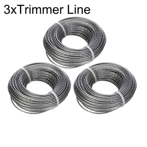 3xF016800462 Fil de rechange pour coupe-bordures en nylon 1,6 mm 24 m Gris pour Bosch ART 23/26 SL ART 24 ART 27 ART 23/26/30 Combitrim Easytrim - Product Image 1