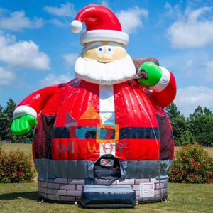 WINWAYTOYS Christmas Santa Snowman <b>Themed</b> PVC Bouncy Castle Combo Inflatable Christmas Tree Decor for Outdoor Party 5-10 - Product Image 5