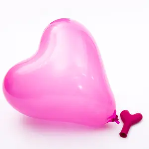 Hot Sale 12inch High Quality Fuchsia Color Latex Heart Shape Balloons
