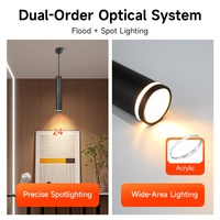 Minimaliste Moderne Réglable Suspendu Lustre Lampe Long Tube Table À Manger Cuisine Chambre Table Pendentif Lumières pour Restaurant