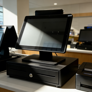 Système de <span class=keywords><strong>caisse</strong></span> enregistreuse POS WUXIN 15,6 pouces, fournisseur de systèmes POS, écran tactile en alliage d'aluminium, machine POS tout-en-un, affichage de la cuisine, <span class=keywords><strong>caisse</strong></span> POS - Product Image 1