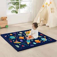 Tapis de sol pour chambre d'enfant en velours corail doux imprimé numériquement sur mesure, rembourrage en mousse à mémoire de forme épaisse, antidérapant, tapis de jeu pour bébé, utilisation domestique