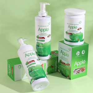 Kit de shampooing et d'après-shampooing personnalisé en gros, pomme, lisse et nourrissant les cheveux bouclés - Product Image 1