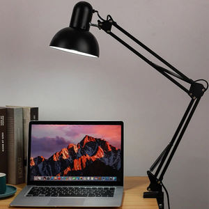 Lampe de bureau moderne ultra-lumineuse E27 avec abat-jour en métal flexible à bras oscillant pour la lecture de nuit et l'étude de l'alimentation CC - Product Image 2