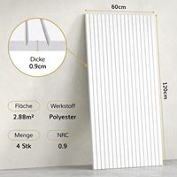 Panneaux acoustiques muraux autocollants (feutre en fibre de polyester NRC 80%) pour la décoration intérieure des bureaux, des salles de théâtre et des salles de piano