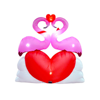 Ballons gonflables en forme de cœur, lumières d'amour, flamands roses, Couple, vacances, mariage, saint-valentin, décorations de cour, LED électriques