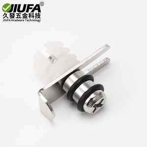 Support d'étagère Jiufa en acier inoxydable pour armoire, penderie, cloison en verre fixe durable - Product Image 1