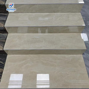 Azulejos de piso de aterrizaje de <span class=keywords><strong>escaleras</strong></span> de buena calidad de Foshan, los mismos diseños combinados, superficie dorada chapada en mate brillante <span class=keywords><strong>con</strong></span> líneas de ranura - Product Image 6