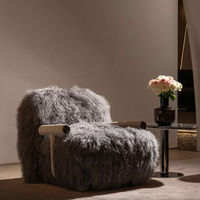 Chaise inclinable paresseux de luxe moderne confortable d'accent chaise unique de salon de velours de loisirs