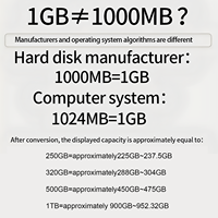 Disco Duro Externo Portátil USB 3.0 de Alta Velocidad de 1 TB con 16 MB de Caché para Computadoras Portátiles y de Escritorio, Logotipo Personalizado OEM, Venta al por Mayor