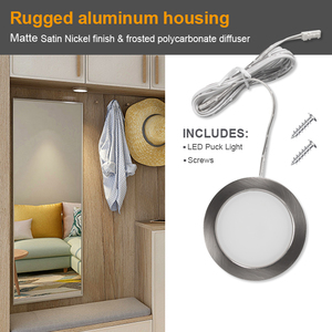 Wholesale 120V LED Puck Lights Aluminum <strong>Under</strong> <strong>Cabinet</strong> <strong>Lighting</strong> for Kitchen, Shelf, and RV - Energy-Efficient &amp; Long-Lasting - Product Image 5