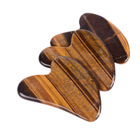 Oeil de tigre naturel Gua Sha Set avec rouleau de jade-Outils de massage du visage en gros, livraison rapide