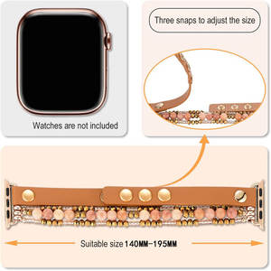 <span class=keywords><strong>Bracelet</strong></span> en <span class=keywords><strong>cuir</strong></span> élastique léopard pour femmes <span class=keywords><strong>Bracelet</strong></span> de montre perlé pour <span class=keywords><strong>Apple</strong></span> <span class=keywords><strong>Watch</strong></span> Band 38 40 41 49 Mm pour Iwatch Se Series 10 9 <span class=keywords><strong>8</strong></span> 7 6 5 - Product Image 2