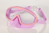 Personnalisé 180 °   Masque de plongée panoramique anti-buée avec verre trempé et poche nasale confortable