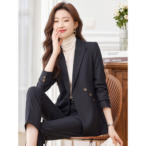 Women's Suit <b>Set</b> Full Sleeve Worsted Anti-Wrinkle <b>Office</b> Lady Commute Style SY6383 - Product Image 2