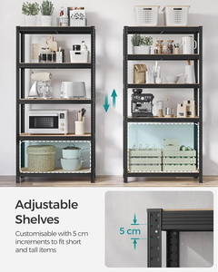 Étagères durables à 5 niveaux, étagère de rangement en métal, système d'étagères modulaires pour la cuisine, l'entrepôt et le <span class=keywords><strong>garage</strong></span> - Product Image 6