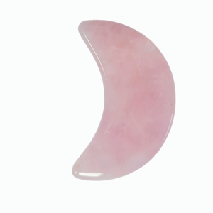 Herramienta Facial Guasha de Cuarzo en Forma de Luna, Herramienta Guasha de Cuarzo Rosa para Ojos - Product Image 2